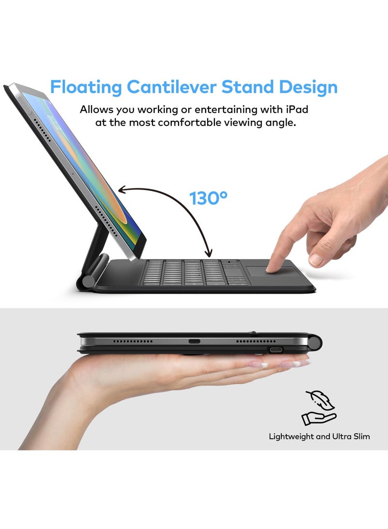Magic Style Keyboard with Multi-Touch Trackpad - Floating Cantilever Stand - Magnetic Case for iPad 10.9 Inch 10th / 11th Gen, Keyboard Case for iPad 10th Gen and 11th Gen (A16, 2025) . - Image 2