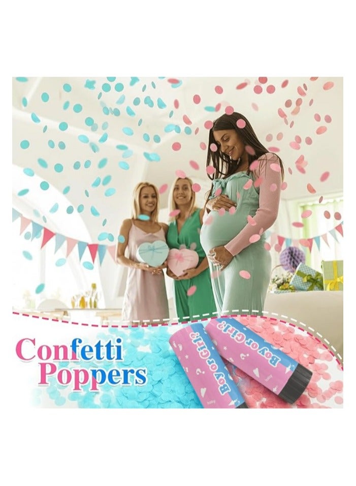 2pcs Pink Round Confetti Cannon for Gender Reveal Party - Image 2