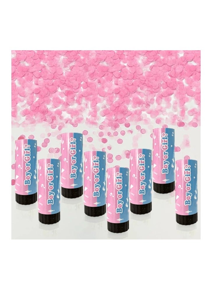 2pcs Pink Round Confetti Cannon for Gender Reveal Party - Image 3