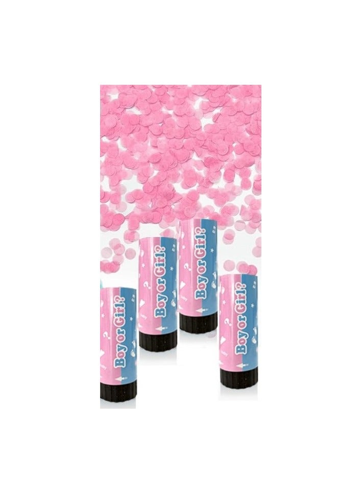 2pcs Pink Round Confetti Cannon for Gender Reveal Party - Image 4