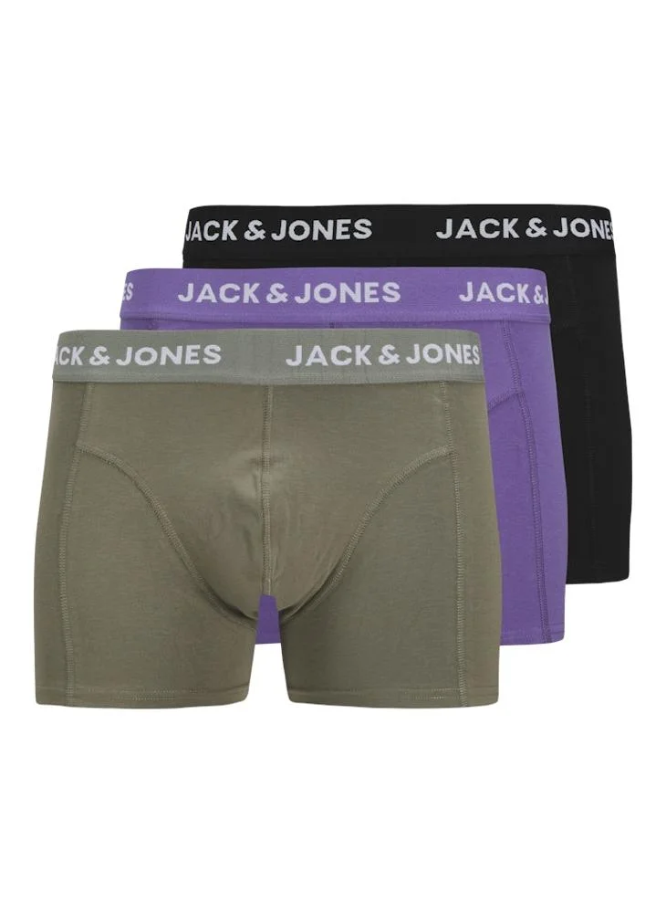 جاك اند جونز 3 Pack Logo Band Trunks