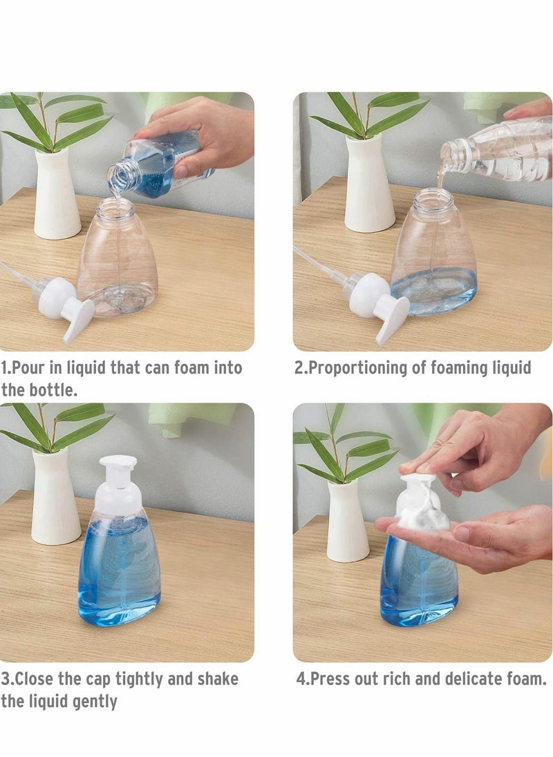 Foaming Soap Dispenser Hand Soap Dispensers Refillable Plastic Foam Soap Dispenser Bottle Oval with White Pumps Empty Plastic Liquid Soap Pump Bottles for Kitchen Bathroom - pzsku/ZD596396E34F0C12C0954Z/45/_/1717050867/b5f20f42-43f6-498c-8af3-8926ff95edf9