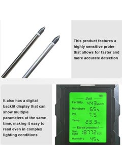 6-in-1 Soil Tester Meter with LCD Display - Battery Powered Gardening Tool for pH, Light, Moisture, Fertility, Temperature, and Air Humidity - No Battery Included, Operating Voltage ≤36V, pH Range 2 - pzsku/ZD5963EB7F79EFE4F6E21Z/45/_/1731293220/44c41cbd-da9d-41e2-88a9-358ee69e31f7