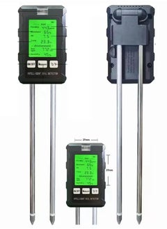 EVEREEN 6-in-1 Soil Tester Meter with LCD Display - Battery Powered Gardening Tool for pH, Light, Moisture, Fertility, Temperature, and Air Humidity - No Battery Included, Operating Voltage ≤36V, pH Range 2  - Image 2