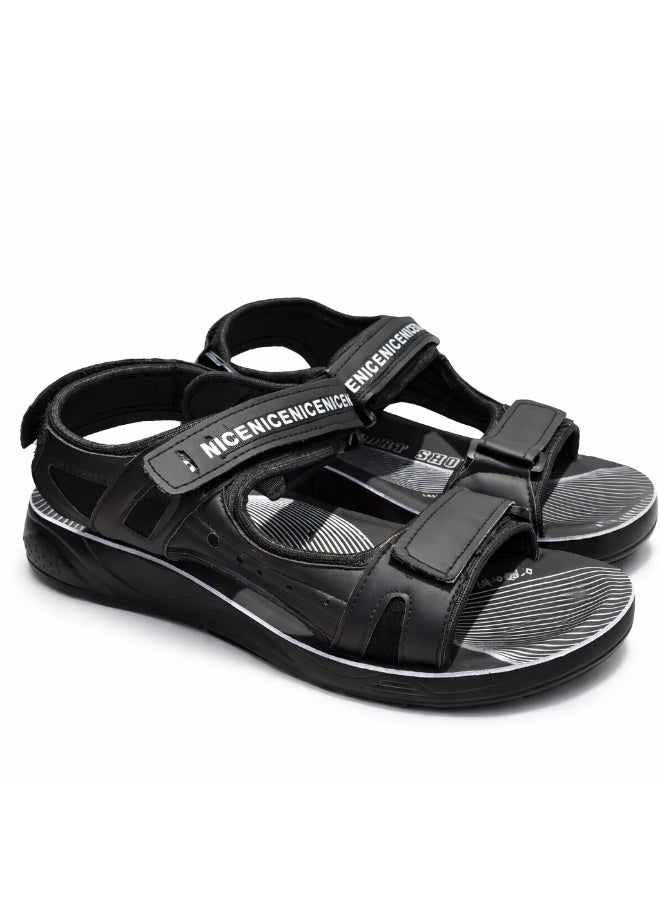 Men's sandals with a multi-link adhesive strap and a comfortable, non-slip sole for walking and everyday activities. - Image 2