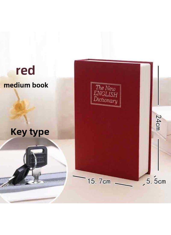 Large Single-color Imitation Book Safe English Dictionary Money Box Book Safe Key Style Simulation Storage Box-Color:Marilyn Monroe-Dimensions:Medium Key 240*155*55mm
