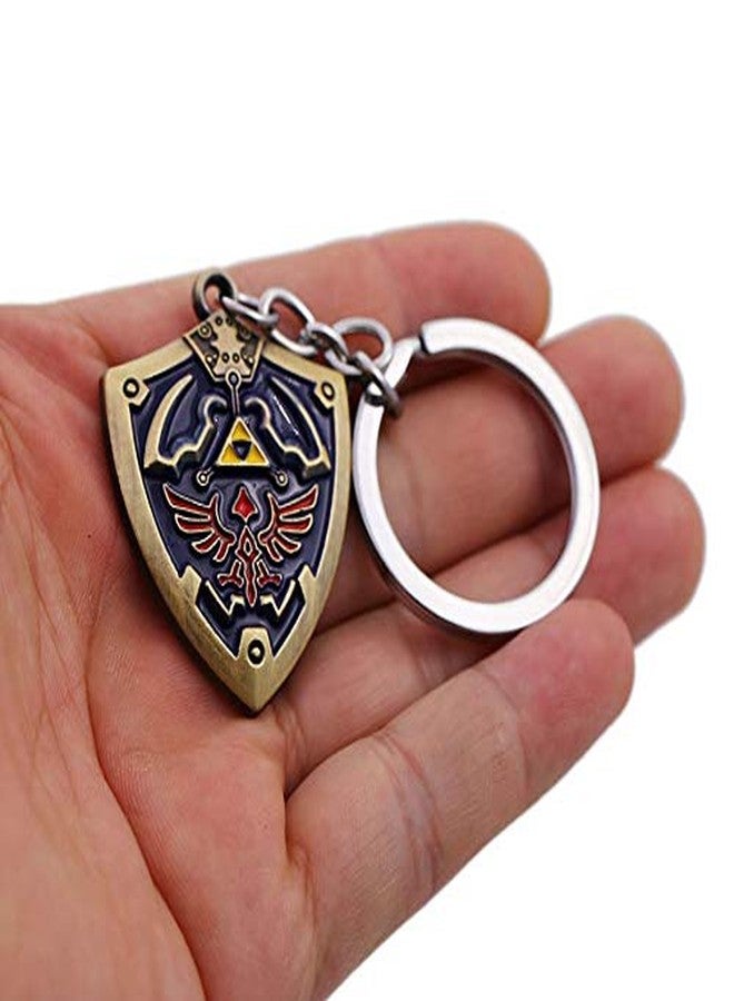 DoubleChin Hylian Shield Pin and Keychain Set - Hylian Shield Pin - Hylian Shield Keychain - Image 2