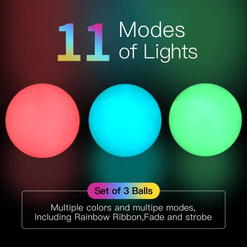 POITOI Juggling Balls Light Up Juggling Ball Glow in The Dark LED Juggling Balls USB Rechargeable 105g/3.9oz - Image 2