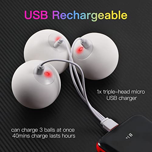 POITOI Juggling Balls Light Up Juggling Ball Glow in The Dark LED Juggling Balls USB Rechargeable 105g/3.9oz - Image 5