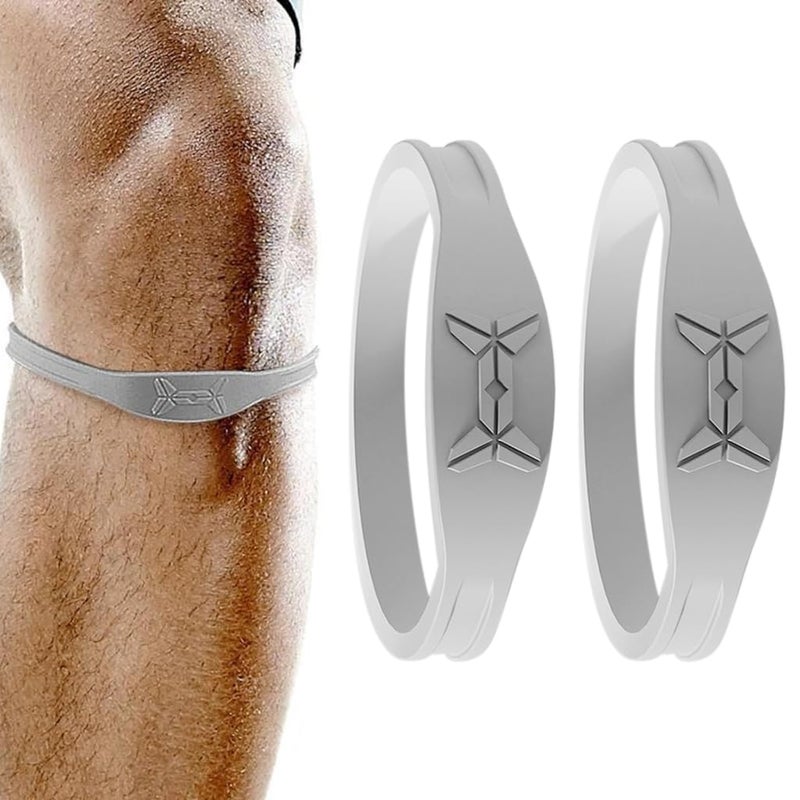 Proberos ® 2 PCS Patella Support Knee Cap Brace Silicone Bands, for Pain Relief Patella Brace, Lightweight Design for Basketball, Running, Tennis, Weightlifting, Unisex - Image 1