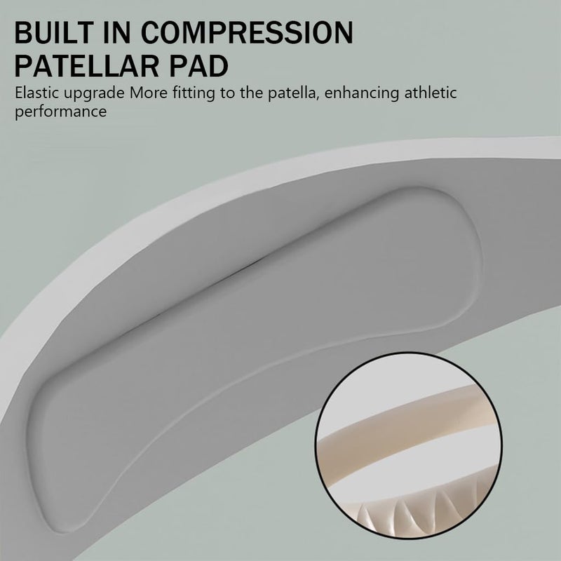 Proberos ® 2 PCS Patella Support Knee Cap Brace Silicone Bands, for Pain Relief Patella Brace, Lightweight Design for Basketball, Running, Tennis, Weightlifting, Unisex - Image 4