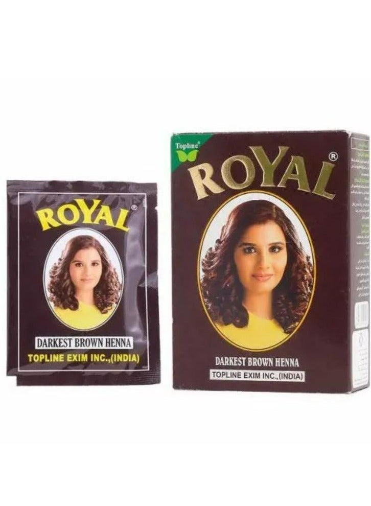 Royal Darkest Brown Henna Hair Color 60 g 