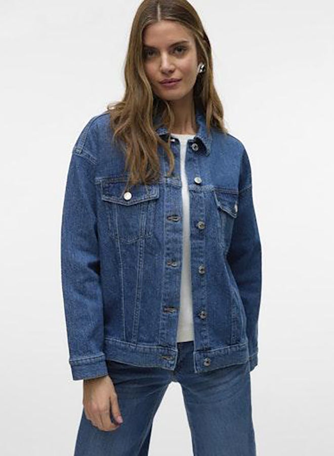 VERO MODA Vmtessa Ls Oversize Denim Jacket Ga Noos  - Image 3