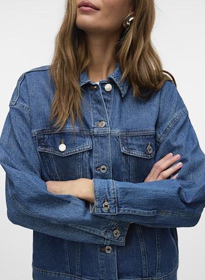 VERO MODA Vmtessa Ls Oversize Denim Jacket Ga Noos  - Image 4
