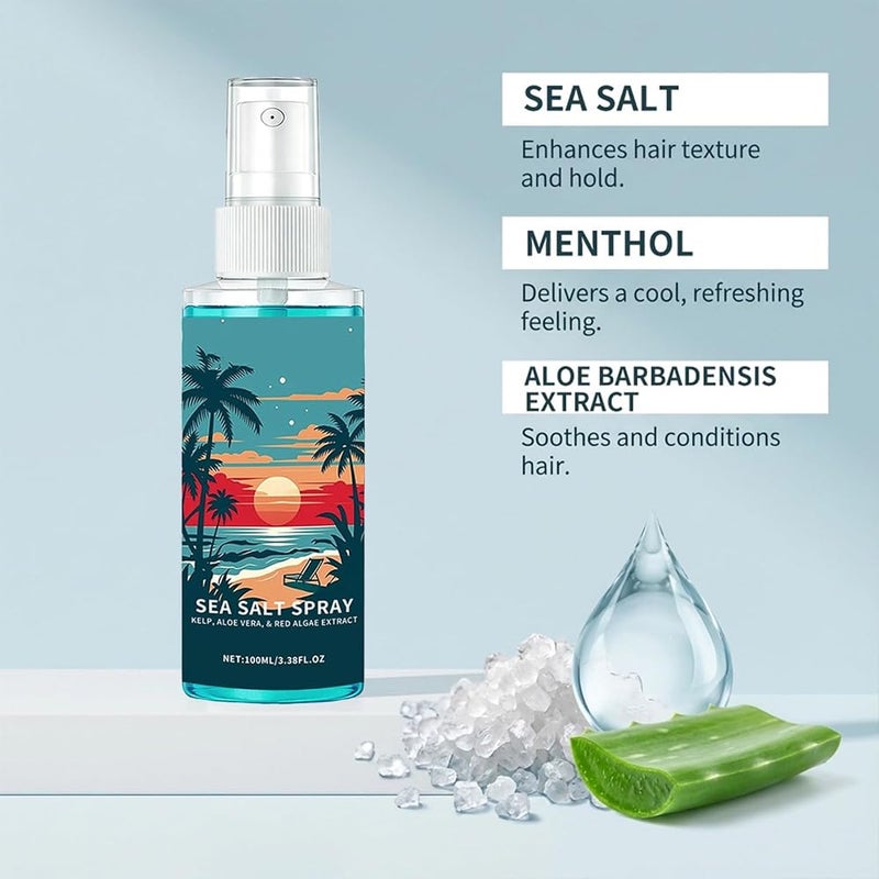 Goreem Sea Salt Spray,Hair Texturizing Spray with Sea Salt and Kelp, Surf Sprays for Volume and Texture, for Subtle Hold and Natural Effects, Volumizing Sprays - Image 3