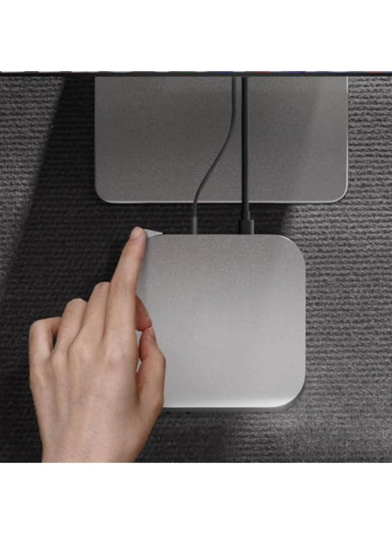 SYOSI Top Power Button for 2024 mini M4, Aluminum Alloy Push Switch for Easy On/Off, Enhanced User Experience, Simple Installation for Mini M4 Power Control (Silver) - Image 2