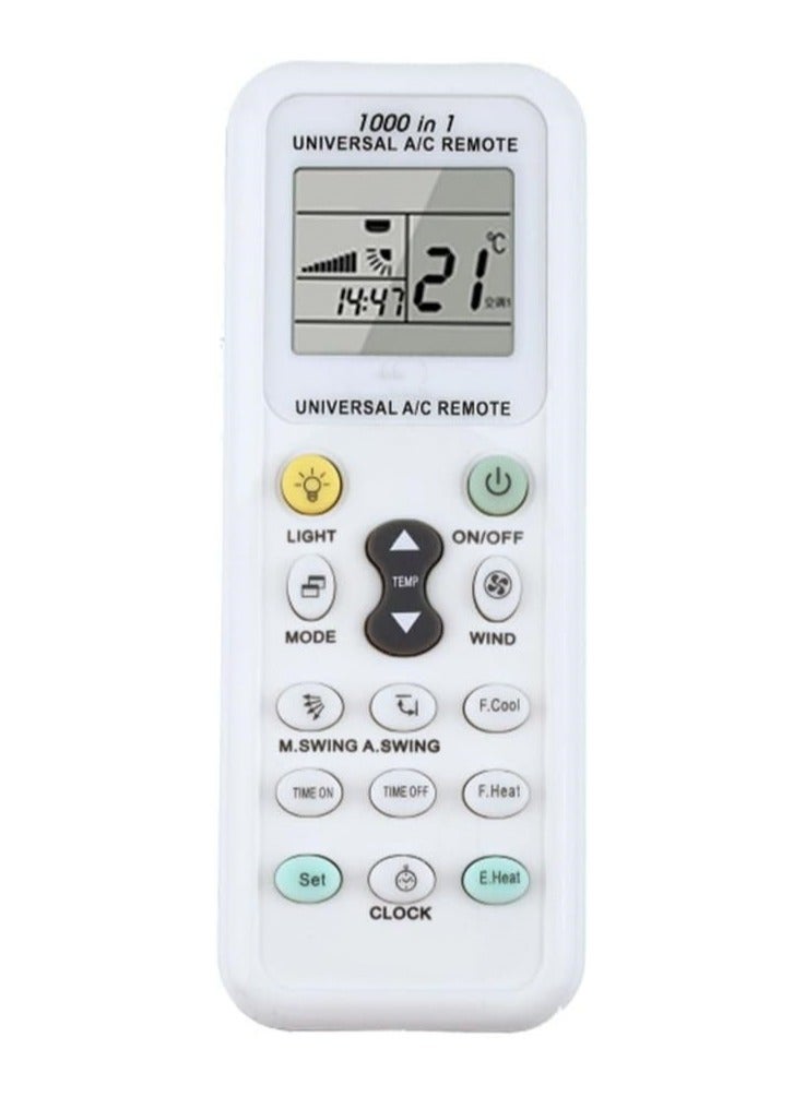 VIUAUAX Universal Air Conditioner Remote Control LCD A/C Conditioning Controller 1000 in 1 for Mitsubishi Toshiba HITACHI FUJITSU Daewoo LG Sharp Samsung ELECTROLUX SANYO AUX GREE HAIER Huawei Air Condition  - Image 1