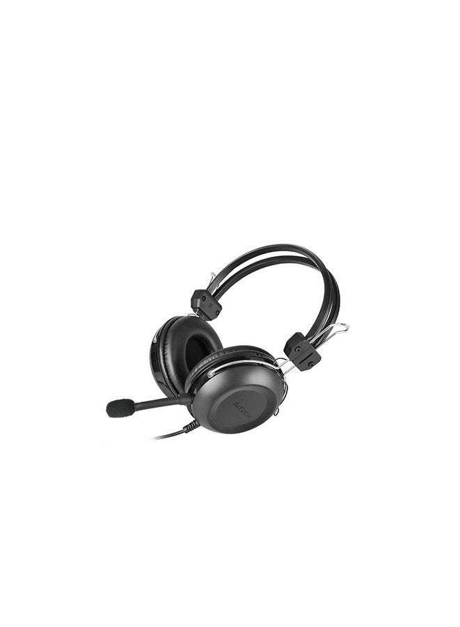 A4TECH ComfortFit Stereo Usb Headset HU-35, Noise Cancelling Microphone, Superior Ear Cushions, Sterio Sound With Usb Plug, Black - Image 4