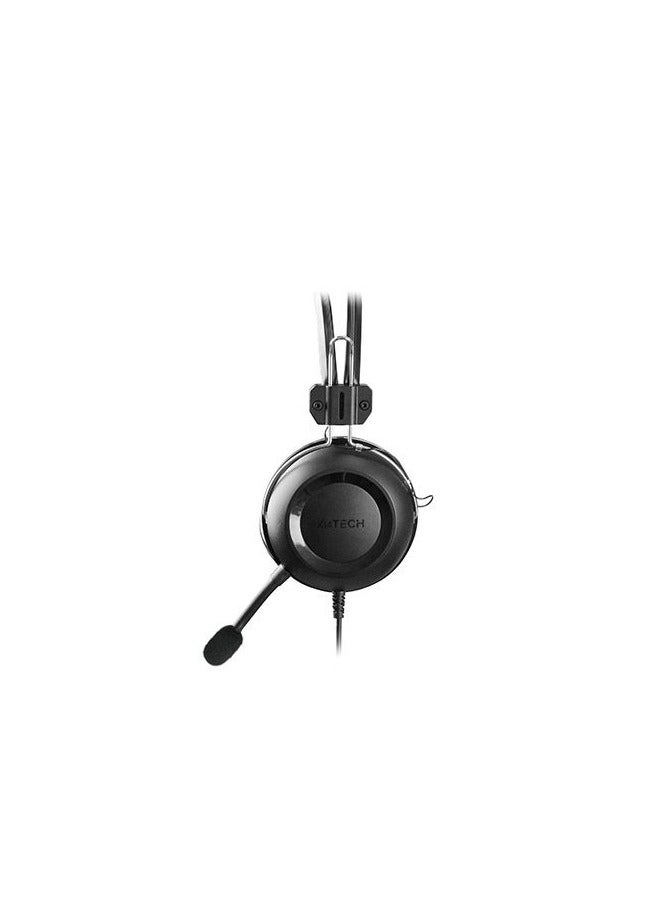 A4TECH ComfortFit Stereo Usb Headset HU-35, Noise Cancelling Microphone, Superior Ear Cushions, Sterio Sound With Usb Plug, Black - Image 2