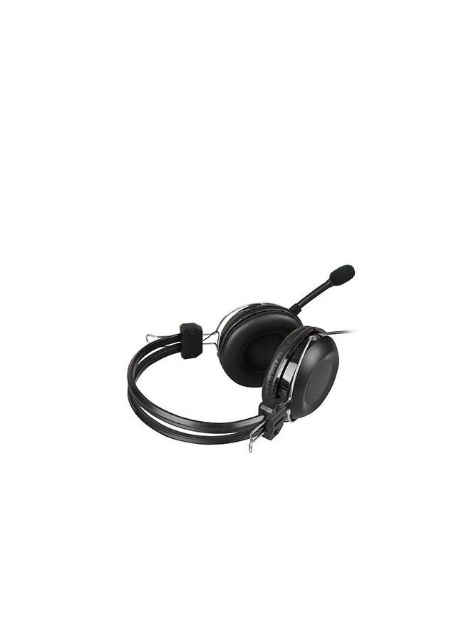 A4TECH ComfortFit Stereo Usb Headset HU-35, Noise Cancelling Microphone, Superior Ear Cushions, Sterio Sound With Usb Plug, Black - Image 3