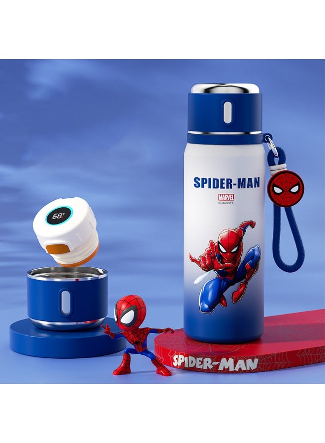 Spider-Man زجاجة ترمس ذكية من الفولاذ المقاوم للصدأ من سبايدر مان، عرض درجة الحرارة، قوارير مفرغة، زجاجة مياه عازلة للأطفال - Image 1