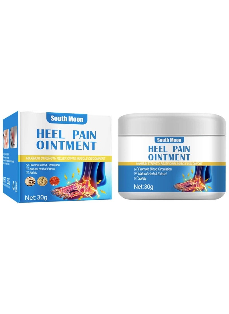 SOUTH MOON South Moon Heel Pain Ointment Herbal Ointment Foot Heel Pain Cream Rheumatism Arthritis Pain Ointment Foot Sprain Heel Foot Bone Spurs Pain Relief Plaster（30g）  - Image 1