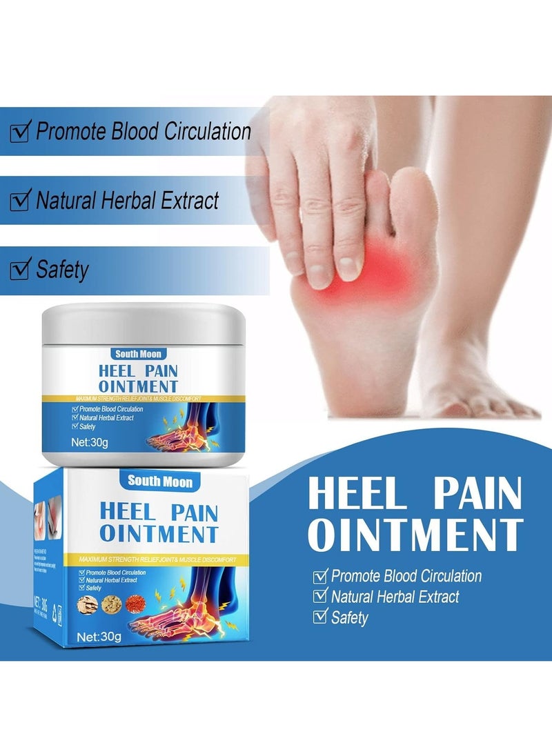 SOUTH MOON South Moon Heel Pain Ointment Herbal Ointment Foot Heel Pain Cream Rheumatism Arthritis Pain Ointment Foot Sprain Heel Foot Bone Spurs Pain Relief Plaster（30g）  - Image 4