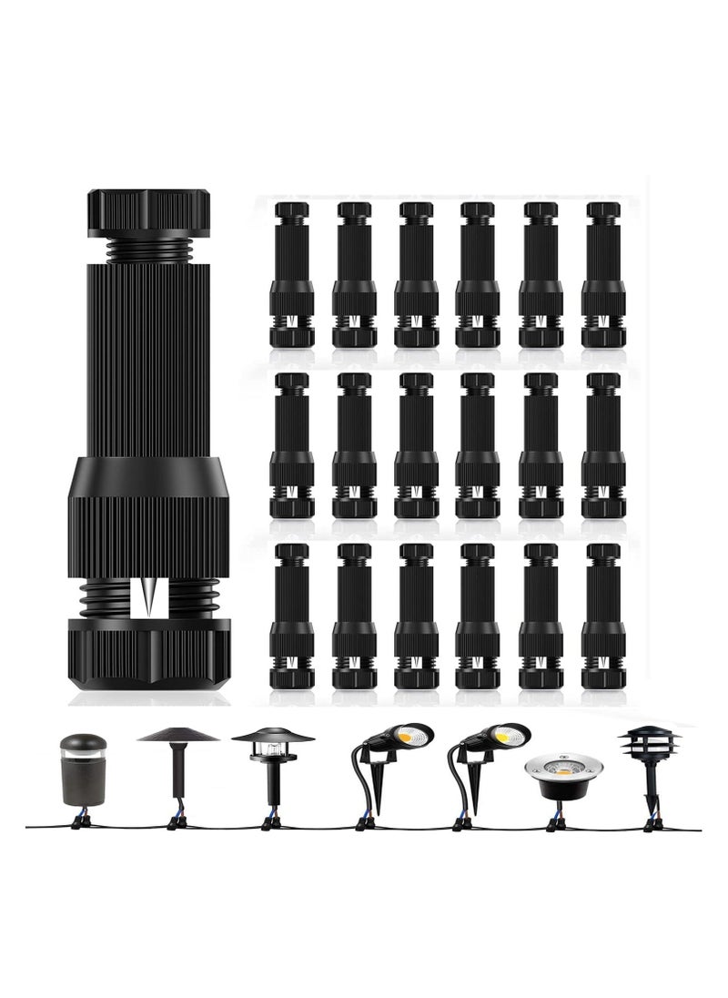 NIBEMINENT SYOSI, 18 Pack Low Voltage Wire Connector, Landscape Lighting Connectors, Waterproof 12-20 Gauge Connectors  - Image 1