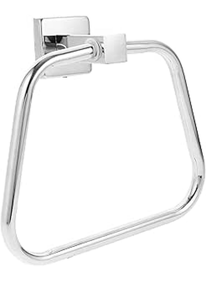 304 Stainless Steel Towel Ring Wall Mounted Bathroom Kitchen Single Towel Hanger Bright Polished - Image 1
