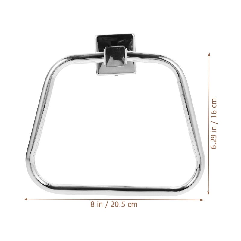304 Stainless Steel Towel Ring Wall Mounted Bathroom Kitchen Single Towel Hanger Bright Polished - Image 3
