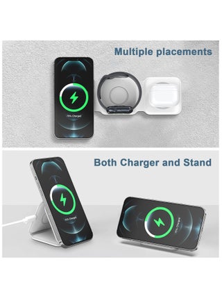3 in 1 Wireless Charging Station for Apple Multple Devices - Foldable Magnetic Wireless Charger Dock -Travel 15W Charging Pad for iPhone 16 15 14 13 12 Pro/Pro Max/Plus/Watch  Airpods All Series - pzsku/ZD5970D56629F6ADB296AZ/45/1745371144/4689523f-cea3-4e6b-8c1b-8bdfae3b9e39