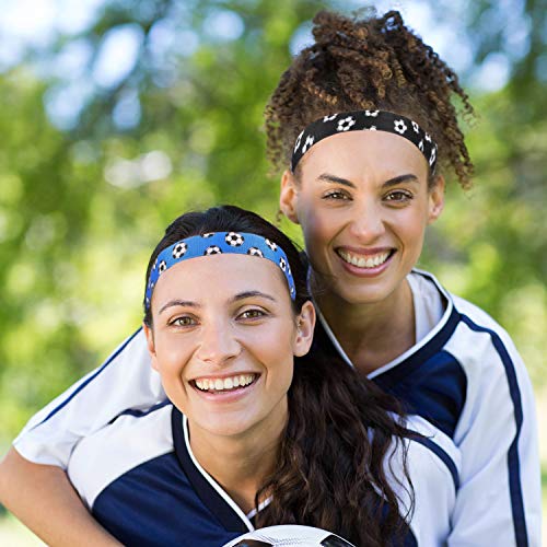 SATINIOR 8 Pcs Soccer Headband for Girls Non Slip Soccer Hairband Adjustable Elastic Sport Hair Accessories for Women Players - Image 2