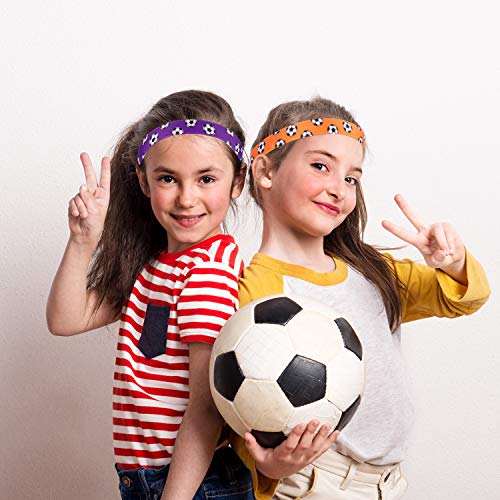 SATINIOR 8 Pcs Soccer Headband for Girls Non Slip Soccer Hairband Adjustable Elastic Sport Hair Accessories for Women Players - Image 3
