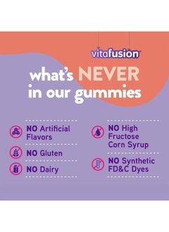 Vitafusion B12 Gummy Vitamins, Delicious Raspberry Flavor, 60ct (30 Day Supply)  - Image 4