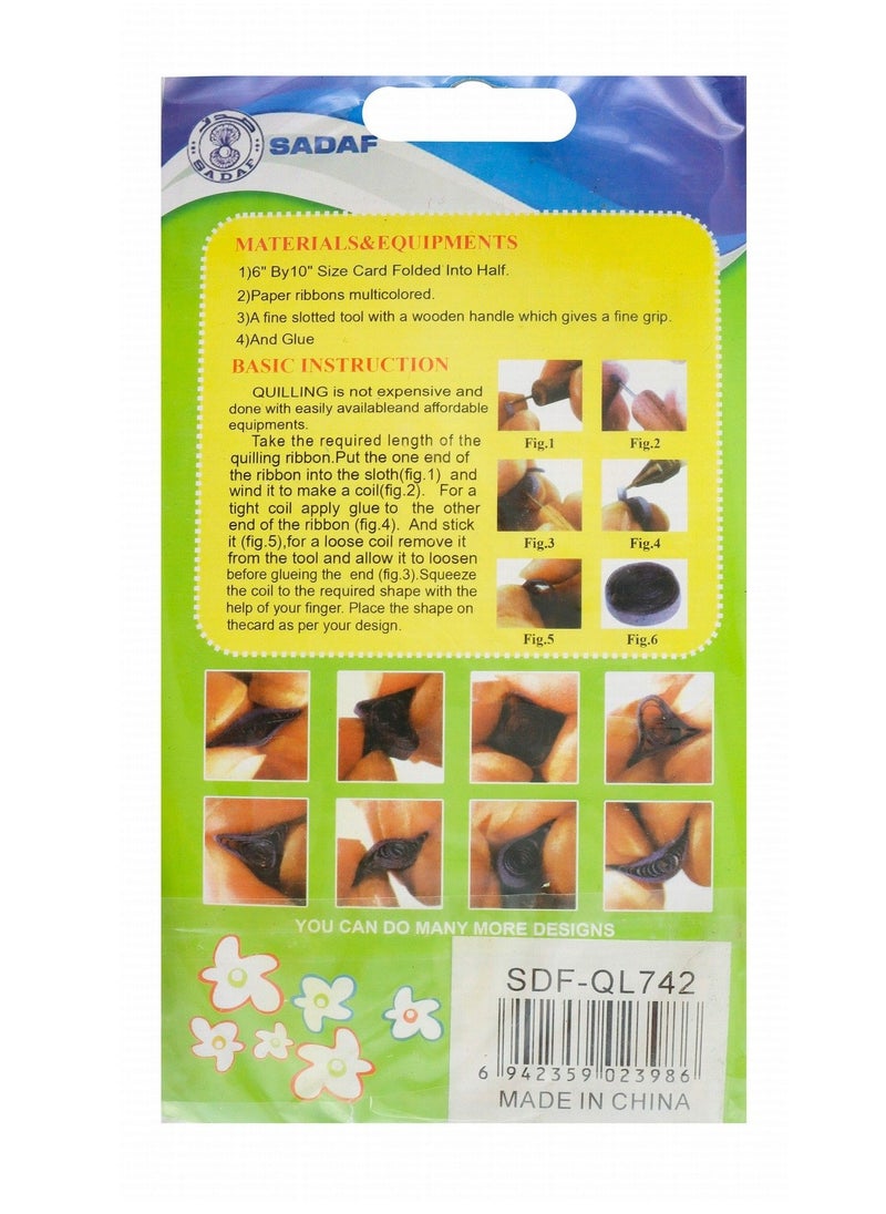 Sadaf - 10-Colour Quilling Paper Set For Crafts - Image 1