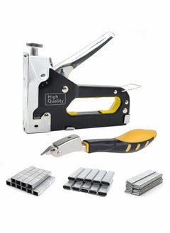Captaintech 3-in-1 Staple Gun, Nailer Gun with 3000 Staples and Stapler Remover, Manual Stapler, Heavy Duty Staple Kit for Upholstery, DIY, Fixing Material, Decoration, Carpentry, Furniture  - Image 1