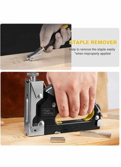 Captaintech 3-in-1 Staple Gun, Nailer Gun with 3000 Staples and Stapler Remover, Manual Stapler, Heavy Duty Staple Kit for Upholstery, DIY, Fixing Material, Decoration, Carpentry, Furniture  - Image 4
