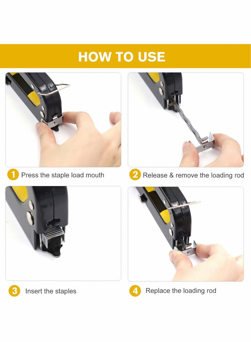 3-in-1 Stapler, Nailer with 3000 Staples and Stapler Remover, Manual Stapler, Heavy Duty Staple Kit for Upholstery, DIY, Fixing Material, Decoration, Carpentry, Furniture