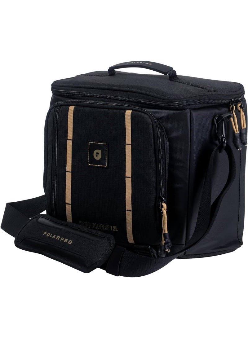 PolarPro RoadRunner 12L Professional Shoulder Bag – Fits DSLR, Extra Lens & Drone Kit, 600D Ripstop Nylon, Built-In Rain Fly, Padded Adjustable Dividers, For Camera & Drone Gear - Image 1