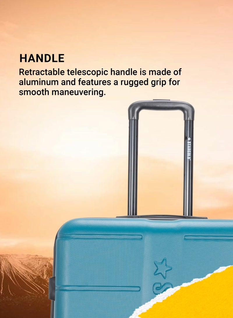 ستارجولد 4 عبوات من عربة أمتعة مقفلة ذات رقم دوار للجانب الصلب - Image 3