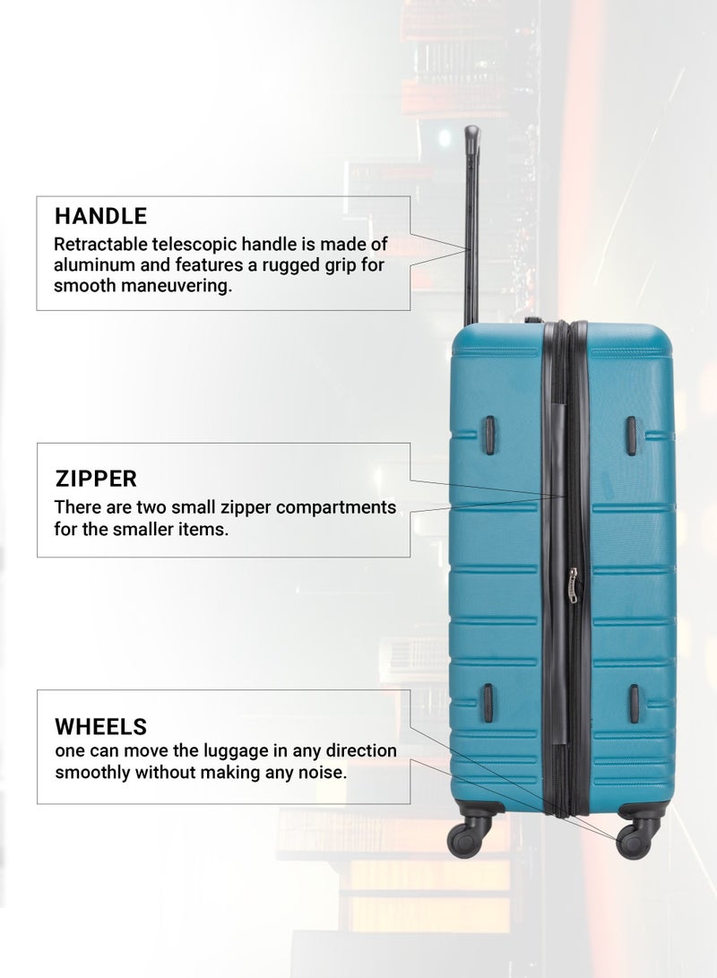 ستارجولد 4 عبوات من عربة أمتعة مقفلة ذات رقم دوار للجانب الصلب - Image 5