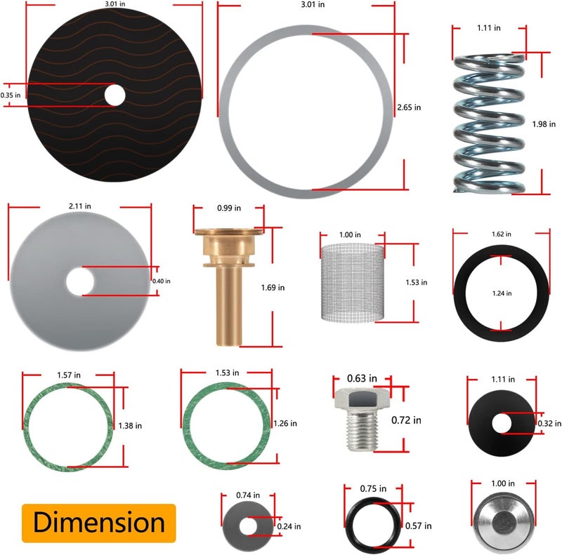 sevencow RK1-600XL Complete Repair Kit for Pressure Regulating Valves - Image 5