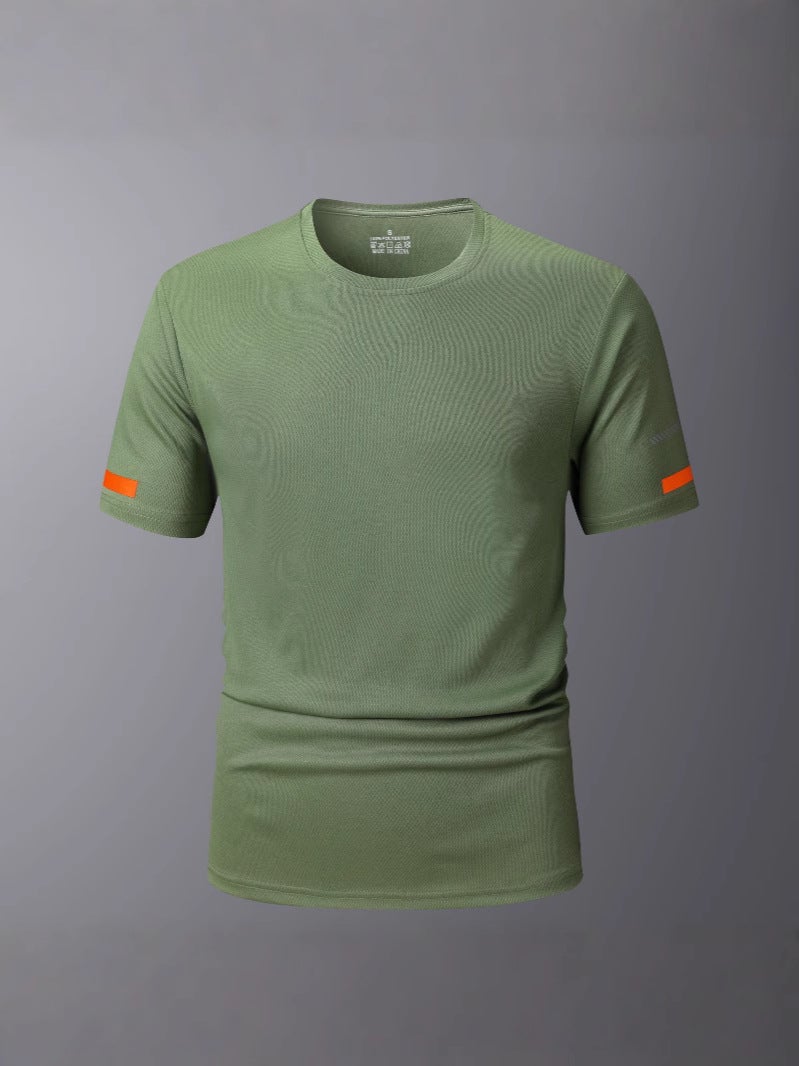 Cross-Border Summer Outdoor Large Size Sports T-Shirt Men''s Size Thin Breathable Short-Sleeved Casual Quick-Drying Fitness T-Shirt - Image 2