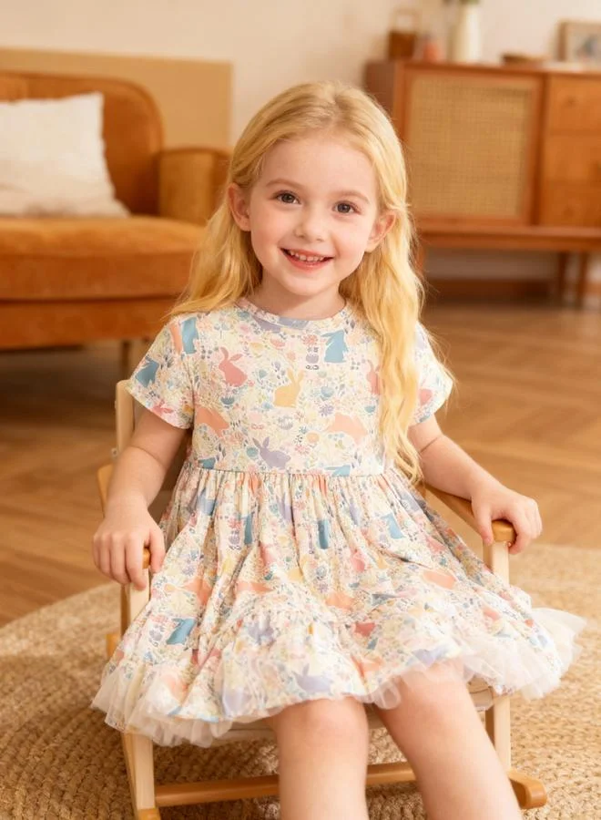 Take Two Girls Graphic Print Pleated Nightdress