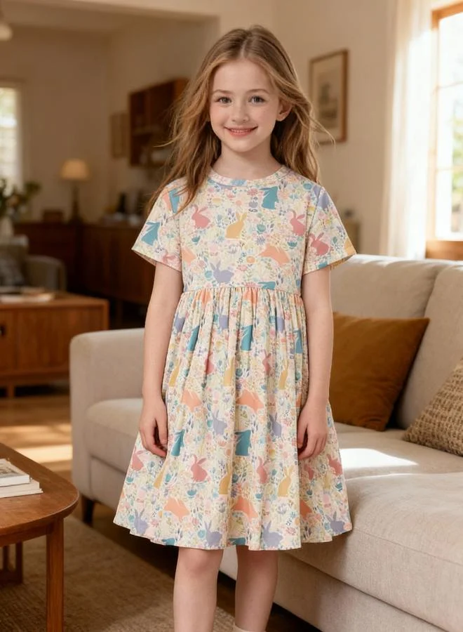 Take Two  Girls Graphic Print Pleated Nightdress for Women | Best Price UAE