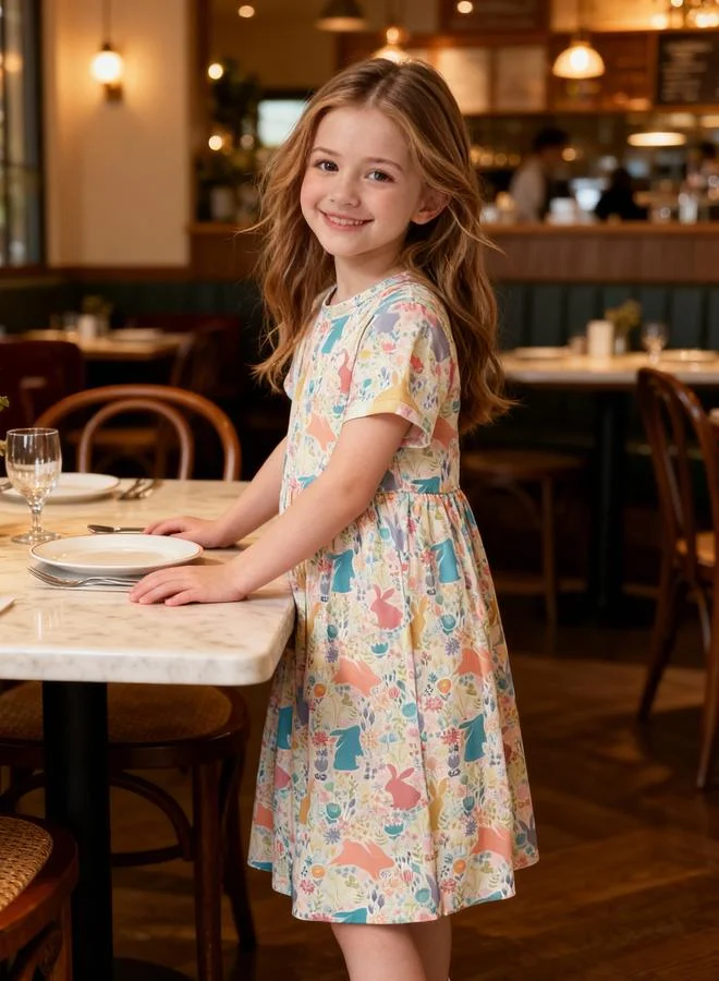 Take Two  Girls Graphic Print Pleated Nightdress for Women | Best Price UAE