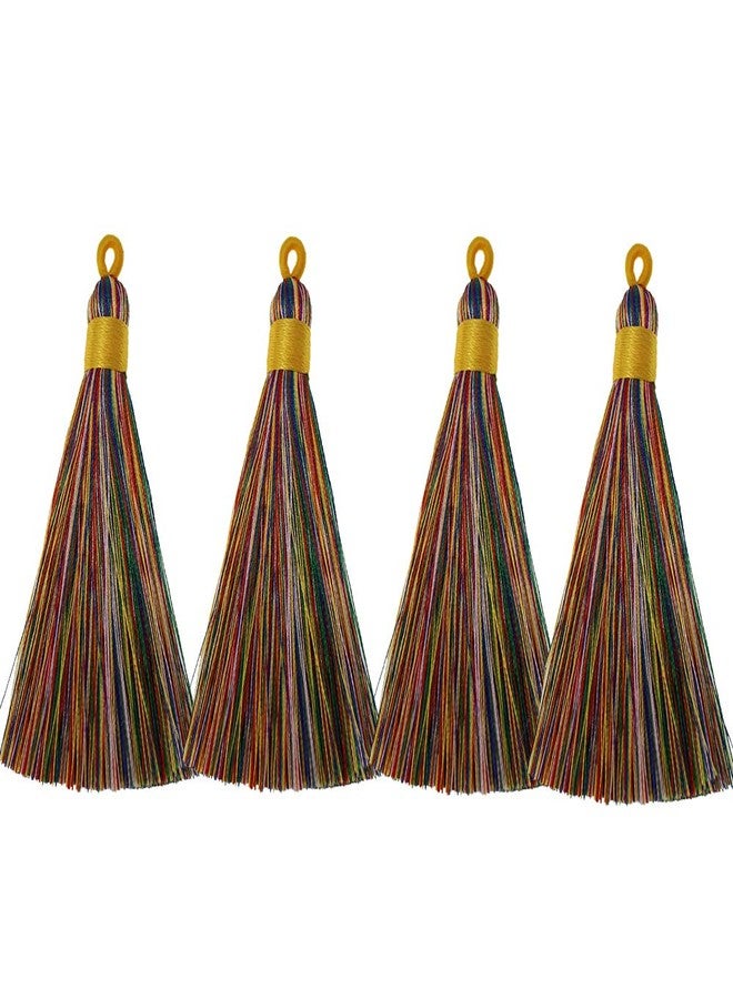 PAMIR TONG 16pcs 8cm Chinese Knot Tassels Handmade Rayon Silk Tassels Jewelry Supplies (Rainbow) - Image 1