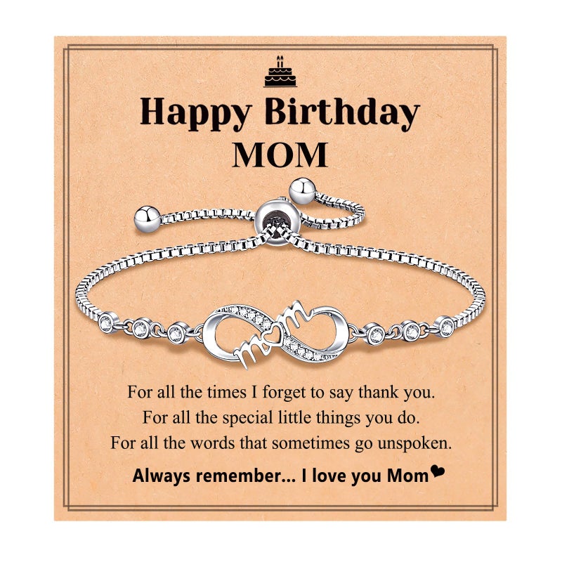 UNGENT THEM Mom Birthday Gifts from Daughter Son Happy Birthday Unique Cool Mother Bday Presents Ideas Bracelets for Women - Image 1