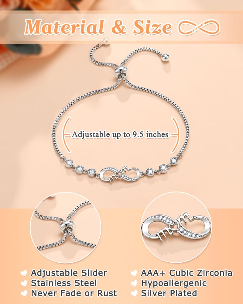 UNGENT THEM Mom Birthday Gifts from Daughter Son Happy Birthday Unique Cool Mother Bday Presents Ideas Bracelets for Women - Image 3