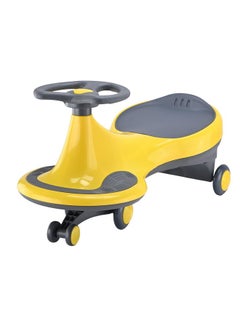 Kuber Industries Kuber Industries Steering Scooter for Kids | Twister Ride on Baby Toy | Comfortable Seats & Foot Rest | Swing Kids Toys Upto 30 Kgs | Push Cycle for Baby with PP Wheels | Yellow & Grey  - Image 2